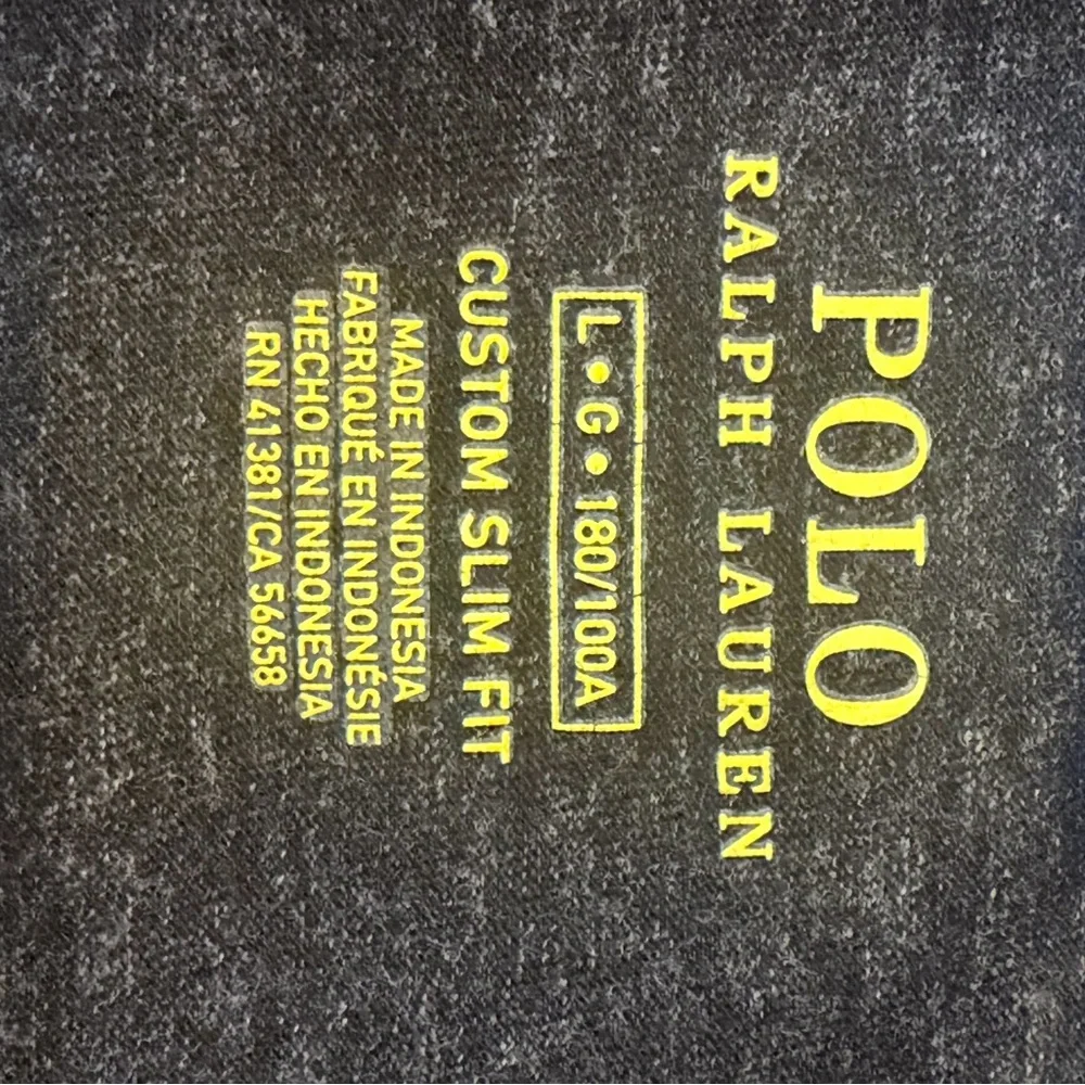 Polo by Ralph Lauren Charcoal Crewneck Long-Sleeve Shirt with Red Pony